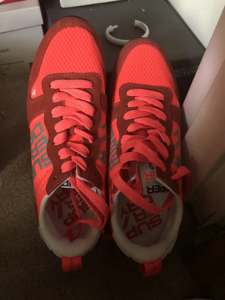 Superdry StreetSport Orange Neon Women Lace Up Shoes EU 40 US 9 UK 7 - Imagem 1 de 4