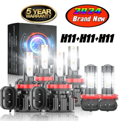 For Ford Ranger 2021 2022 2023 6x LED Headlight Hi/Lo beam + Fog Light Bulbs kit - Image 1 of 4