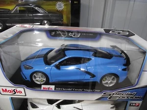 Maisto 1/18 2020 Chevy corvette stingray coupe blue NIB - Picture 1 of 1