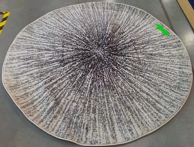 BLACK / IVORY 5'-3" x 5'-3" Pressed Pile Rug Reduced Price 1172769233 EVK228K-5R - Image 1 of 4