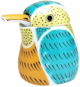 Arita Ware Kouraku Ofen Sojasaucenspender Kawasemi Eisvogel Küken Japan Neu - Bild 1 von 7