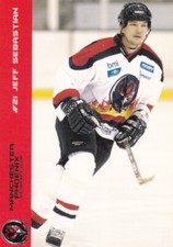 JEFF SEBASTIAN, MANCHESTER PHOENIX, RARE 2003-04 CARDTRADERS EIHL CARD.