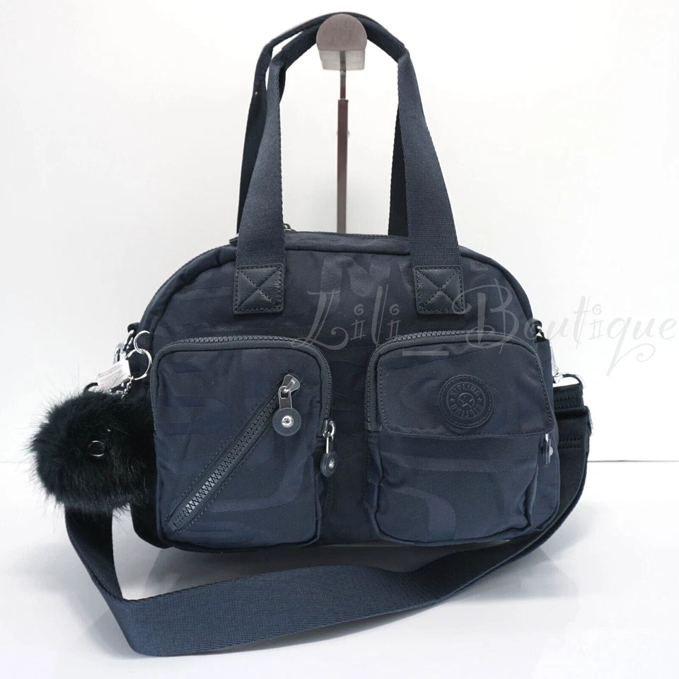 Kipling Defea Navy Blue Shoulder Crossbody Messenger Bag HB7355 Large