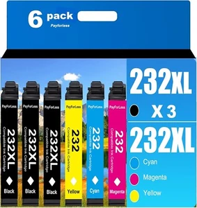 232XL Ink Cartridges Combo Pack 232XL T232 XL - 6 Pack - Picture 1 of 19
