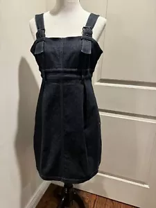 Plein Sud Jeanius Denim Pullover Kleid Dark Wash Gr. Fr 42 / US 10 Neu ohne Etikett - Bild 1 von 9