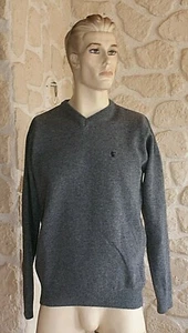 Pull gris avec laine neuf taille M col V Bande Originale étiqueté à 69€ (cm) - Picture 1 of 4