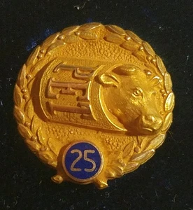 Pet Milk Dairy 25 Year Employee Pin, 10K Gold, Original Box - Picture 1 of 13