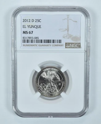 2012-D Washington Quarter El Yunque America The Beautiful MS67 NGC *7629 - Image 1 of 4