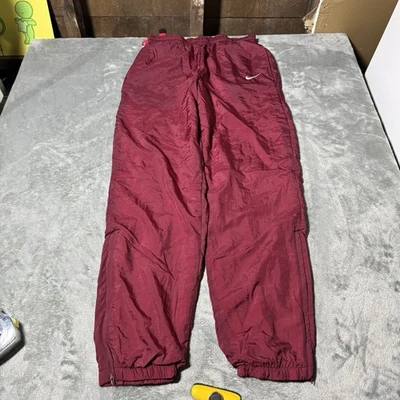 Pantalones Nike De Colección Para Hombre S Rojo Cortavientos Pista Sueltos Jogger Etiqueta Blanca Años 90 Foto 1 de 4