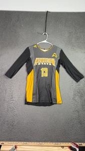 Kennesaw State Owls Volleyball Jersey Womens Small Black Yellow NCAA Adidas 13 - Picture 1 of 8