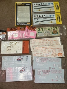 LOT of 15 VINTAGE HOBBY SHOP DECALS & ACCESSORIES BUDWEISER, COORS LIGHT, POLICE - Picture 1 of 1