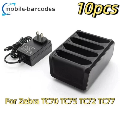 Base de carga de batería 10x 4 ranuras SAC-TC7X-4BTYC1 para Zebra TC70 TC75 TC72 TC77 Foto 1 de 4