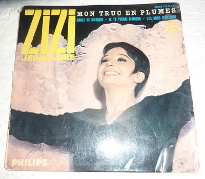 Vtg Zizi Jeanmaire Mon Truc En Plumes French Philips LP Record 45 RPM S-6 Foto 1 de 3