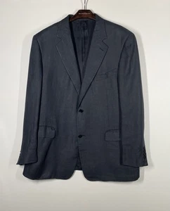 CANALI Mens Blazer Jacket | Blue | Hemp Linen Blend | Made In Italy | EU56 UK46 - Picture 1 of 15