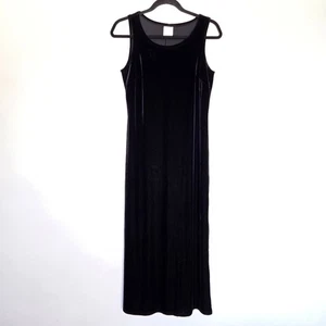 Ronni Nicole Black Velvet Maxi Dress Women's S Whimsigoth Witchy Vtg 90s Grunge - Picture 1 of 8