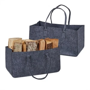 Kaminholztasche Kaminholzkorb Filztasche Brennholzkorb Aufbewahrungskorb - Bild 1 von 8