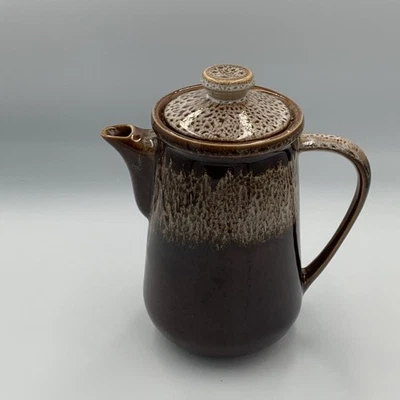Fosters Honiton Brown Honeycomb Drip Glaze Coffee Pot (read description) - Image 1 of 4