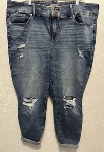 Torrid Plus 24R NWT Distressed Denim Jeans Stretch Jeggings Feel The Fit Soft - Picture 1 of 12