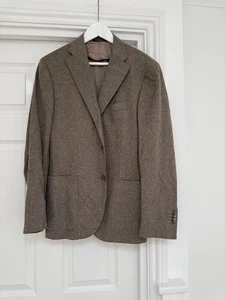 Corneliani Virgin Wool Beige Blazer Jacket IT48 UK38 S/M - Picture 1 of 12