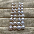Perles d'eau douce authentiques de culture, perles de perles à faire soi-même, perles de perles en forme de bouton