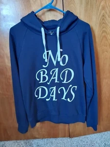 Womens Venus "No Bad Days" Hoodie Sweatshirt, Navy, XS - Picture 1 of 3