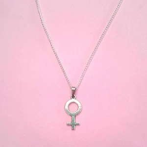 VENUS SYMBOL HALSKETTE kleiner Anhänger Charm mit Kette weiblich feministisch Feminismus - Bild 1 von 1