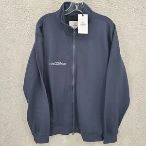 Reigning Champ Jacket Mens XL Blue Stretch Twill Track Mock Neck Full Zip - Picture 1 of 9