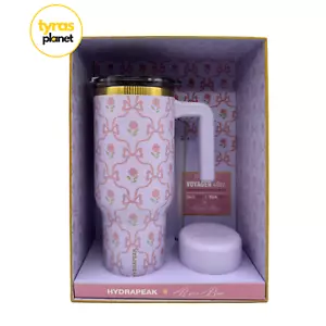 Vaso HydraPeak Voyager 40oz Acero Inoxidable Rosa-Rosa Patrón Arco Nuevo en Caja - Imagen 1 de 2