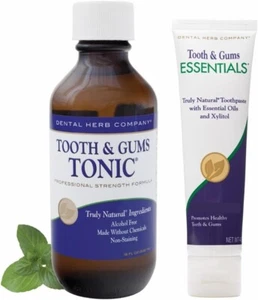 Daily Natural Mouthwash & Toothpaste Kit - Fresh Mint Flavor for Healthy Gums - Picture 1 of 9