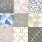 Geometric Wallpaper Metallic Smooth Textured Apex Triangles Trellis Diamonds