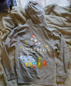 Orlando Resorts - Universal Studio - Dr. Seuss - Gray - Size S - Zip Up - Hoodie - Picture 1 of 7