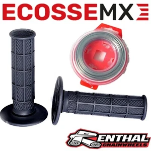 Empuñaduras universales de motocross Renthal compuesto duro gofre completo con cable - Imagen 1 de 6