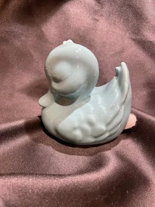 Vintage Andre Richard Teal Green Duck Vanity Cotton Ball Dispenser Figure - Picture 1 of 5