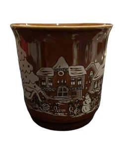 Kossinger Schierling Mug Vintage Edition Cup Brown Winter Snow Scene Christmas - Picture 1 of 8