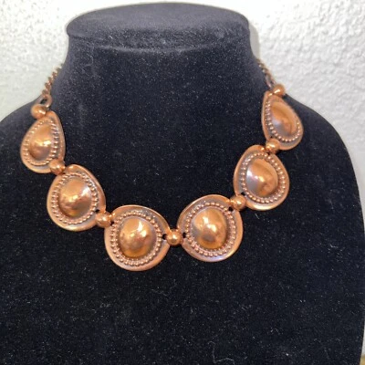 COLLAR GARGANTILLA 16" COBRE GENUINO VINTAGE Foto 1 de 4