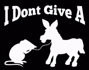 Adesivo paraurti vinile I Don't Give A Rats Ass 5" x 4" camion auto laptop - Foto 1 di 9