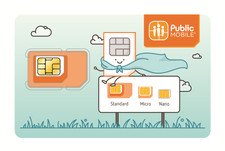 Public Mobile Multi SIM Card (Nano + Micro + Regular) LTE Canada Prepaid