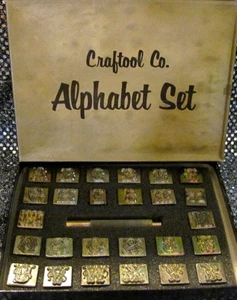 Rare Leather CRAFTOOL USA Stamp Or Punch #8139 Alphabet Set 3/4 In  A-Z In Box - Picture 1 of 10