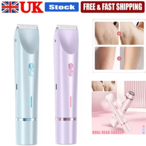 Dual Head Shaver Women, Electric Bikini Trimmer, Wet & Dry Use Hair Removal NEW - Picture 1 of 13