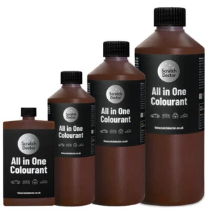 MEDIUM BROWN ALL IN ONE Leather Colourant Recolour Dye Paint Shoe Sofa Jacket - Picture 1 of 14