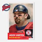Topps MLB Living Set Card #629 - Jason Varitek Red Sox In Hand