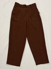 Aritzia Wilfred Pant Cropped Pleated Chocolate Brown Size 4