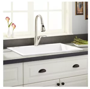 hardware de firma Holcomb compuesto de granito drop-in nk - blanco nube - Imagen 1 de 5