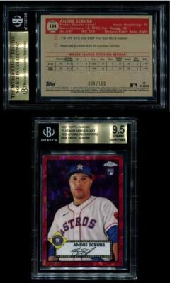 ANDRE SCRUBB 2021 Topps Chrome PA Red Atomic Refractors # 64/100  BGS 9.5 - Image 1 of 3