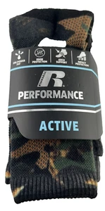 Russell Performance Active Crew Socks 3 Pack Boys Small Multi Color - Picture 1 of 10