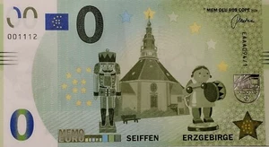 0 euro Schein Seiffen Erzgebirge Memoeuro € druckfrisch Deutschland Neu Top - Bild 1 von 4