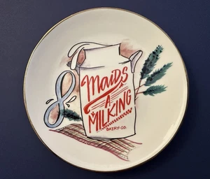 Twelve Days Of Christmas 7" Dessertteller Mary & Martha 8 Maids a Melking NEU - Bild 1 von 3