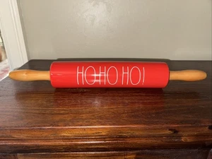Rae Dunn Christmas Ho Ho Ho  Red Rolling Pin - Picture 1 of 4
