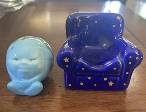 Vintage Anthropomorphic The World Starry Night Salt Pepper Set - Picture 1 of 4
