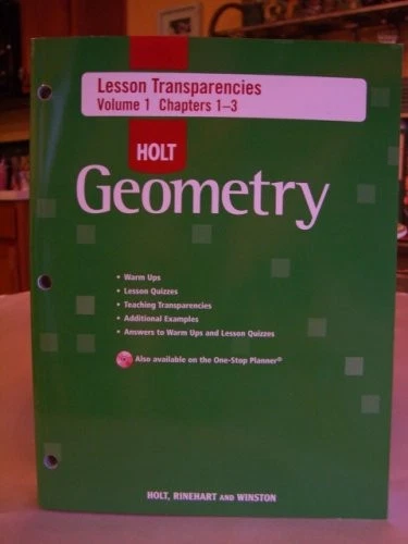 HOLT GEOMETRY. LESSON TRANSPARENCIES VOLUME 1 CHAPTER1 **BRAND NEW** - Image 1 of 1
